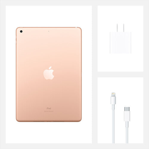 Apple 10.2 Inch iPad (8th Gen, 128GB, Wi-Fi Only, Gold) with Cleaning Kit + More