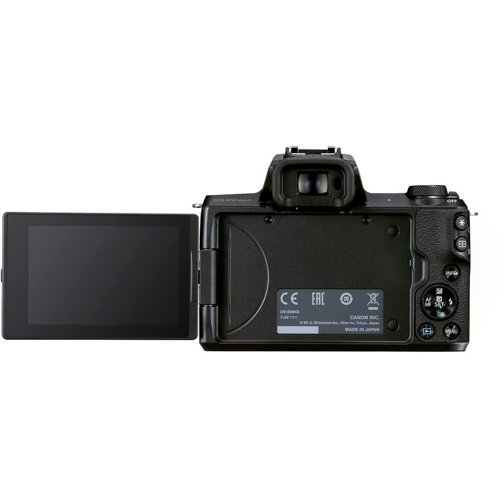Canon EOS M50 Mark II Mirrorless Camera W/ EF-M 18-150mm Lens + Monitor Bundle
