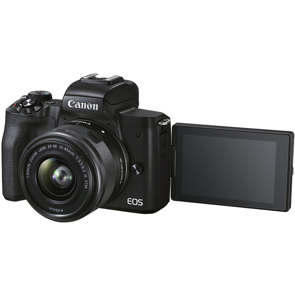 Canon EOS M50 Mark II Mirrorless Digital Camera with 15-45mm Lens - Bundle