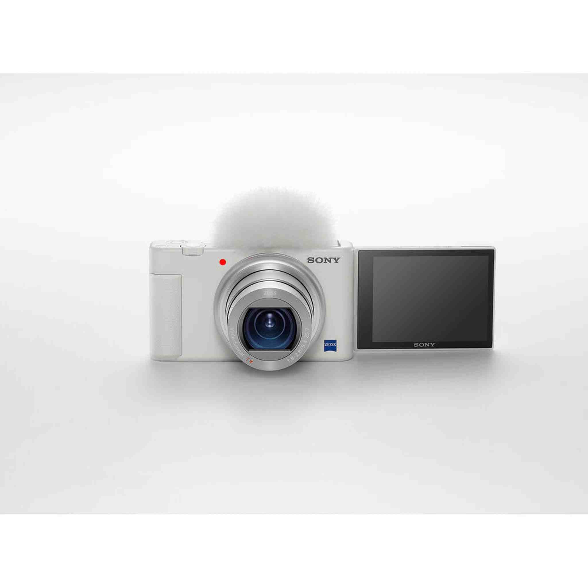 Sony ZV-1 Digital Camera White + 64GB Card + Case + Tripod + Cleaning Kit Sony