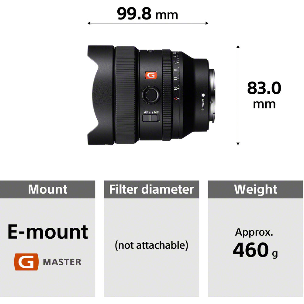 Sony FE 14mm f/1.8 GM Lens (Bundle) + Accessories