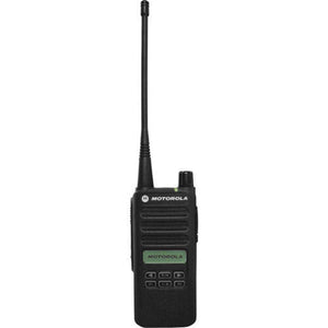 Motorola CP100D Analog UHF Portable Two Way Radio With Display and Limited Keypad, 16 Channel, - 2 Pack With Mic Bundle