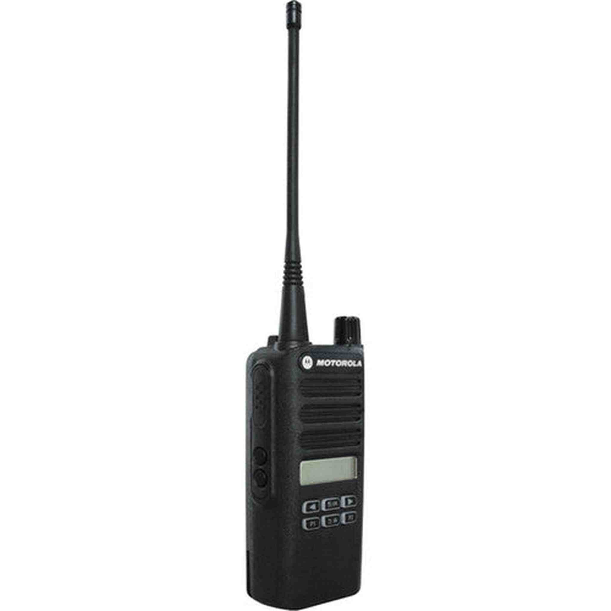 Motorola CP100D Analog UHF Portable Two Way Radio With Display and Limited Keypad, - 4 Pack With Mic Bundle Motorola Solutions