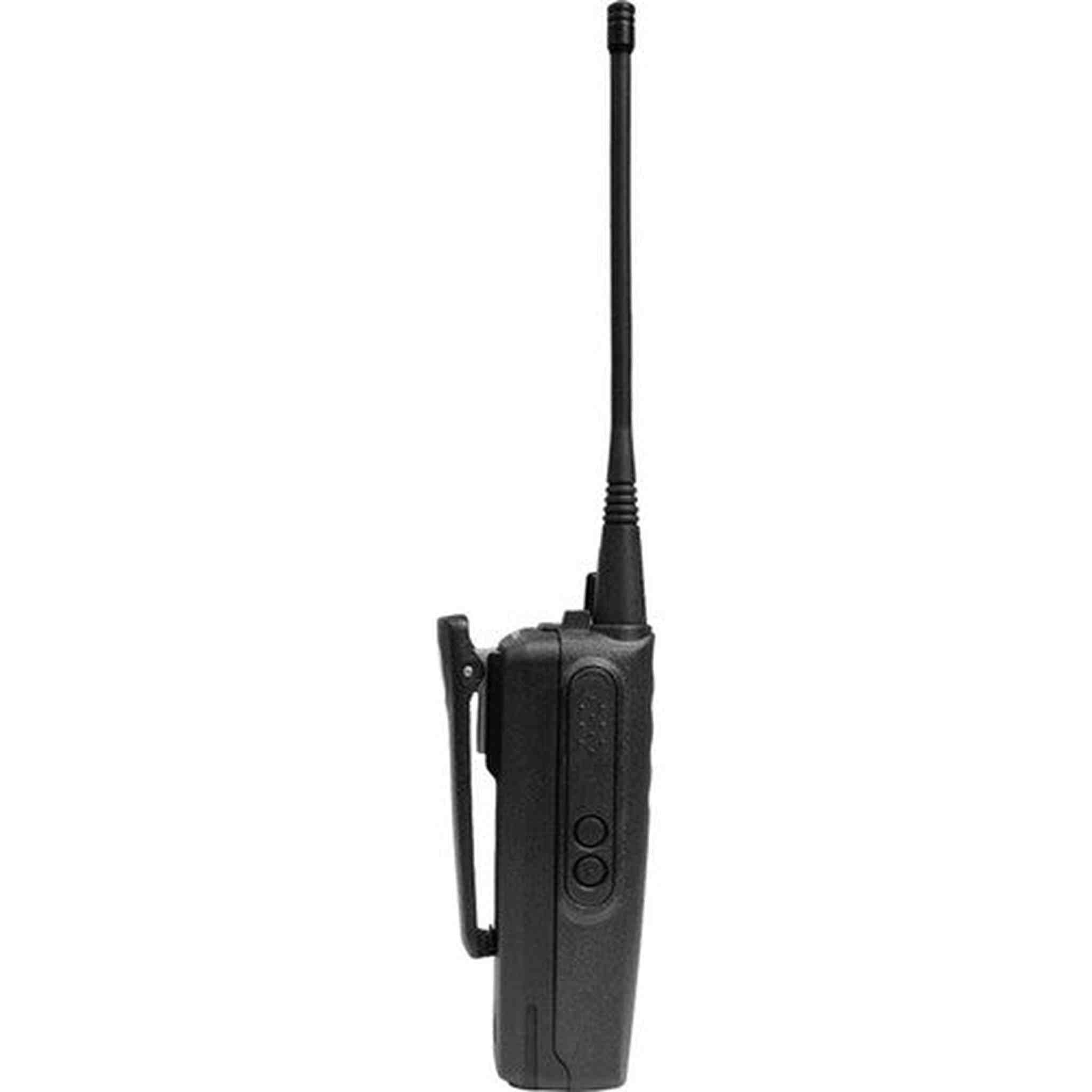 Motorola CP100D Analog UHF Portable Two Way Radio With Display and Limited Keypad, 16 Channel, - 4 Pack With Mic Bundle Motorola Solutions