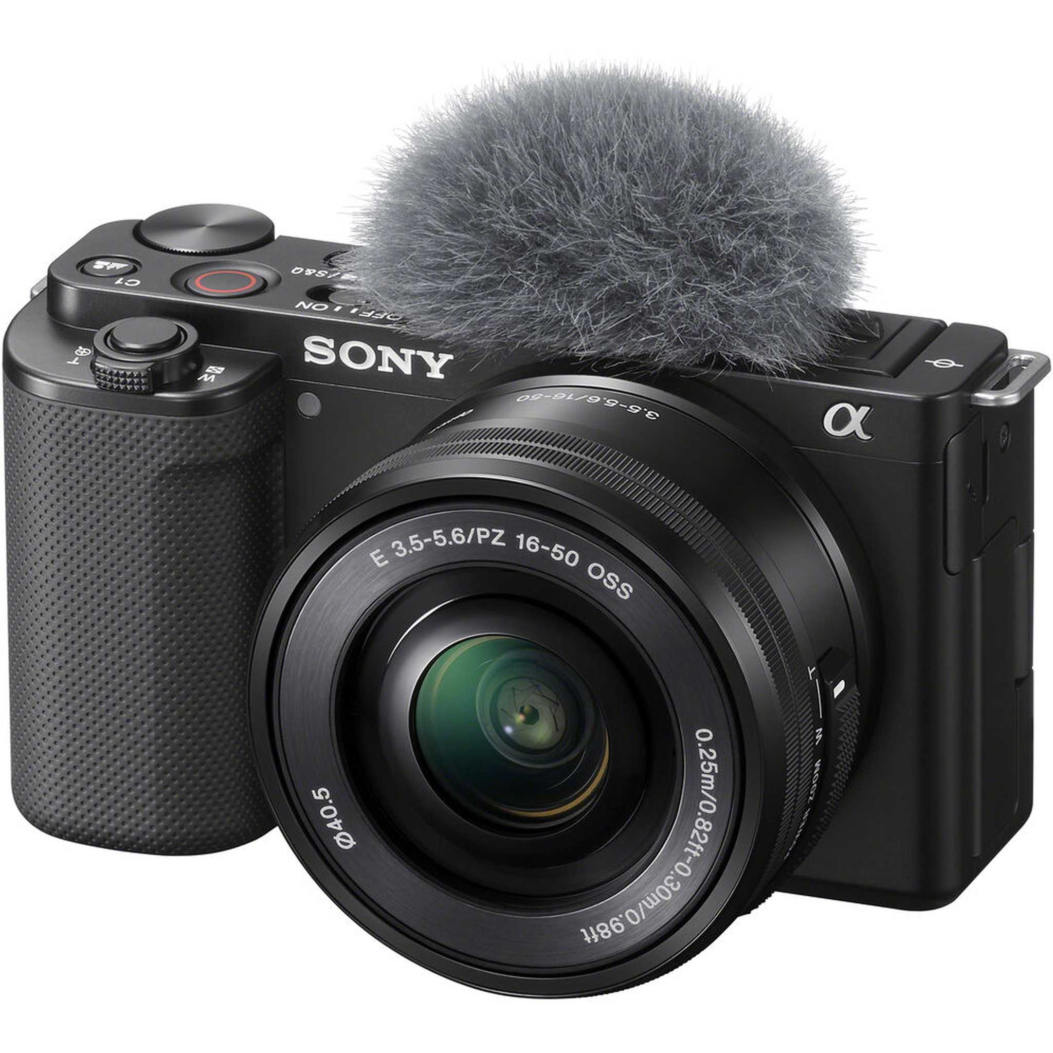 Sony ZV-E10 Mirrorless Camera w/ 16-50mm Lens Black + 64GB Card + Flex Tripod Sony