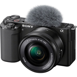 Sony ZV-E10 Mirrorless Camera w/ 16-50mm Lens Black + Extra Battery + Software