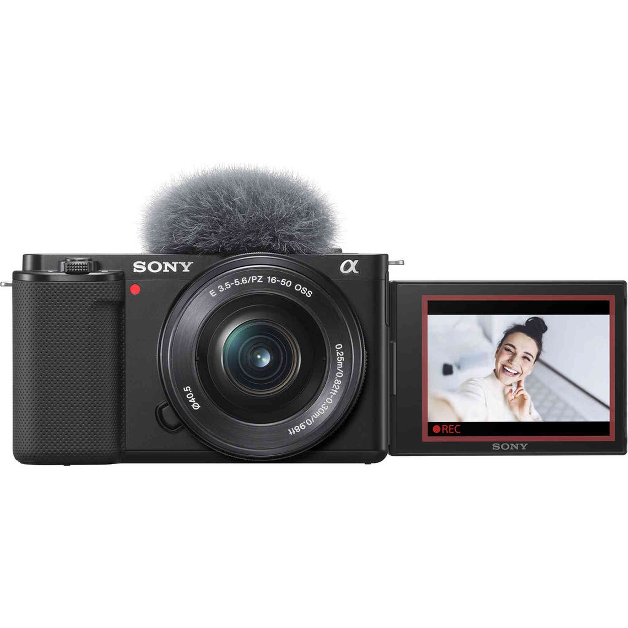 Sony ZV-E10 Mirrorless Camera w/ 16-50mm Lens Black + 64GB Card + Flex Tripod Sony