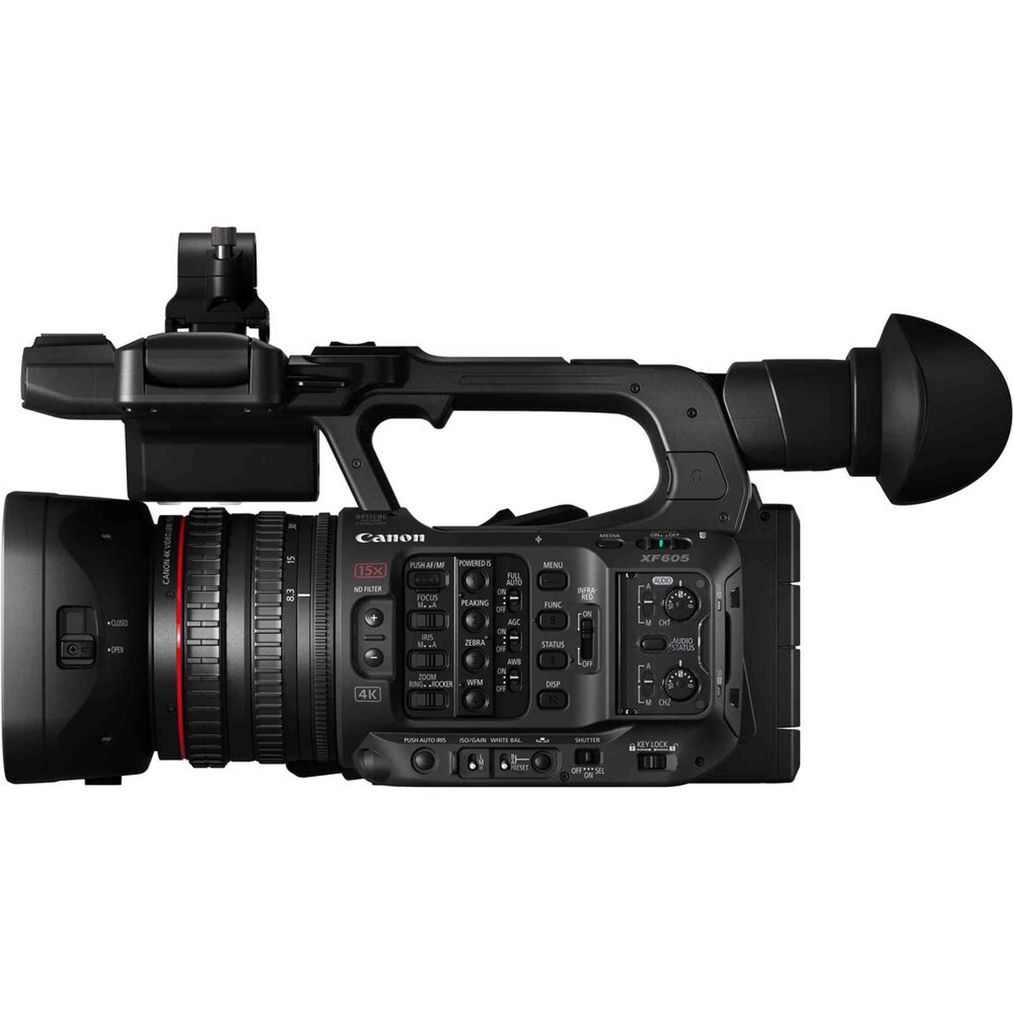 Canon XF605 UHD 4K HDR Pro Camcorder 5076C002 + BP-A60 Battery + More Bundle Canon