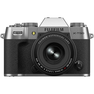 Fujifilm X-T50 Mirrorless Digital Camera XF16-50mmF2.8-4.8 R LM WR Lens Kit - Silver