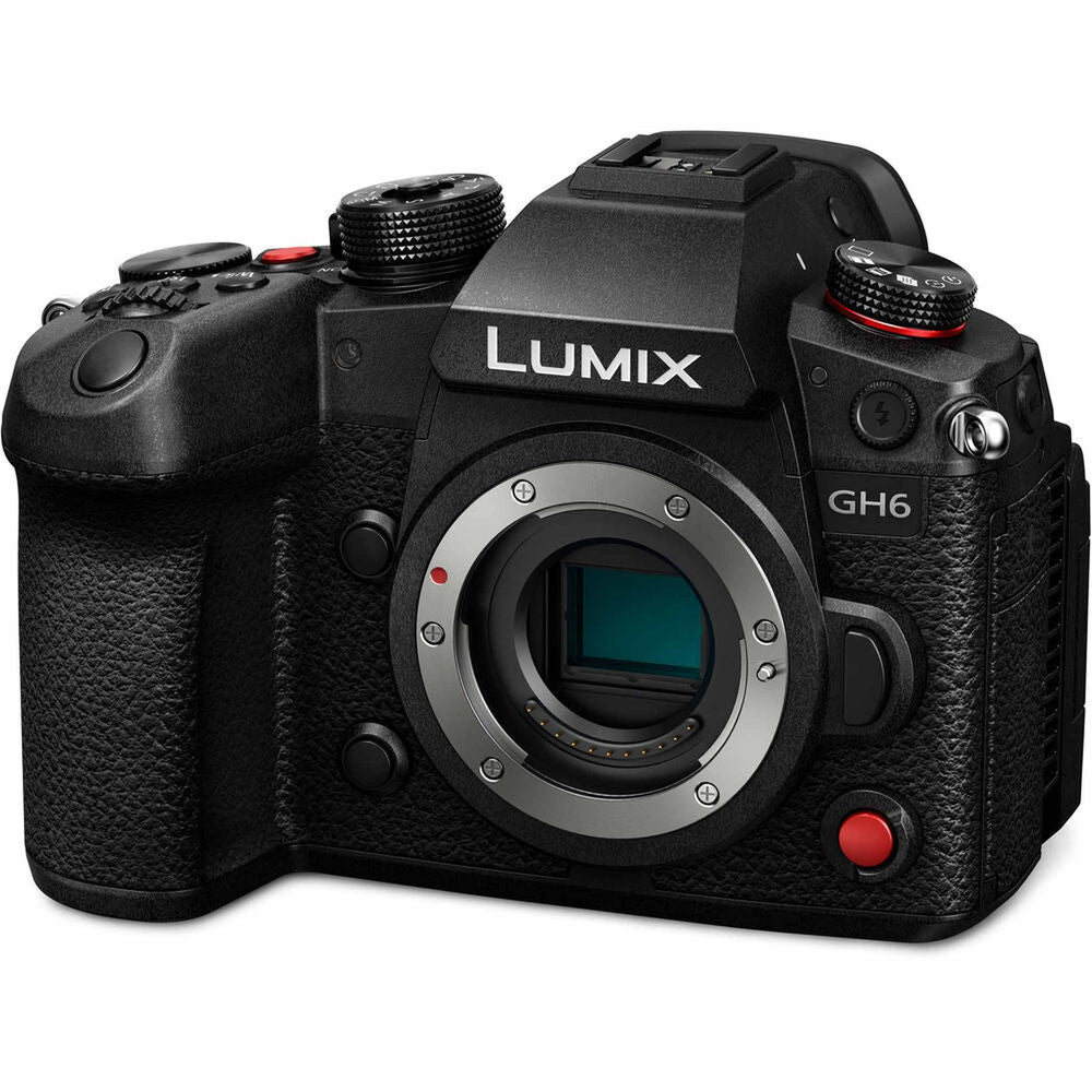 Panasonic Lumix GH6 Mirrorless Camera + Panasonic 25mm Lens + 64GB Card + More