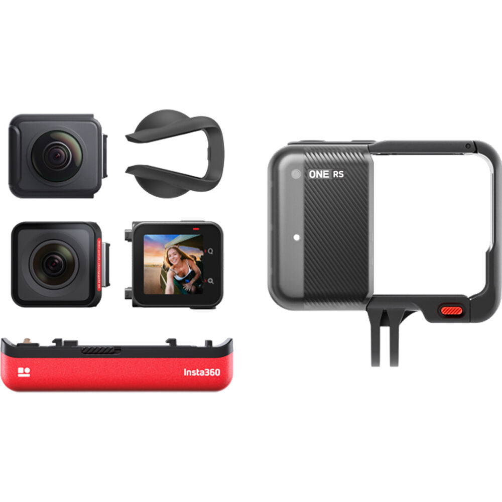 Insta360 - ONE RS Twin Edition + 50-in-1 Accessory Kit + 64GB Card + More