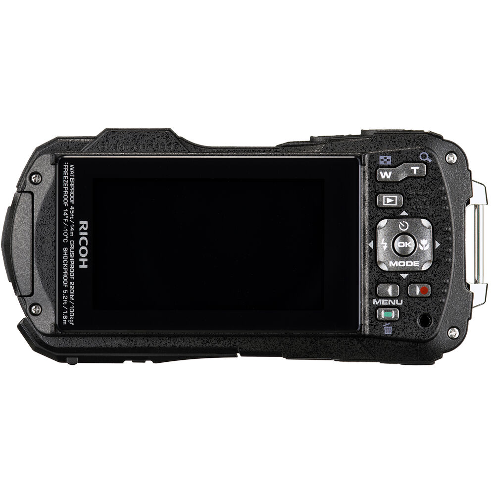 Ricoh WG-80 Waterproof Digital Camera (Black) with Accessories