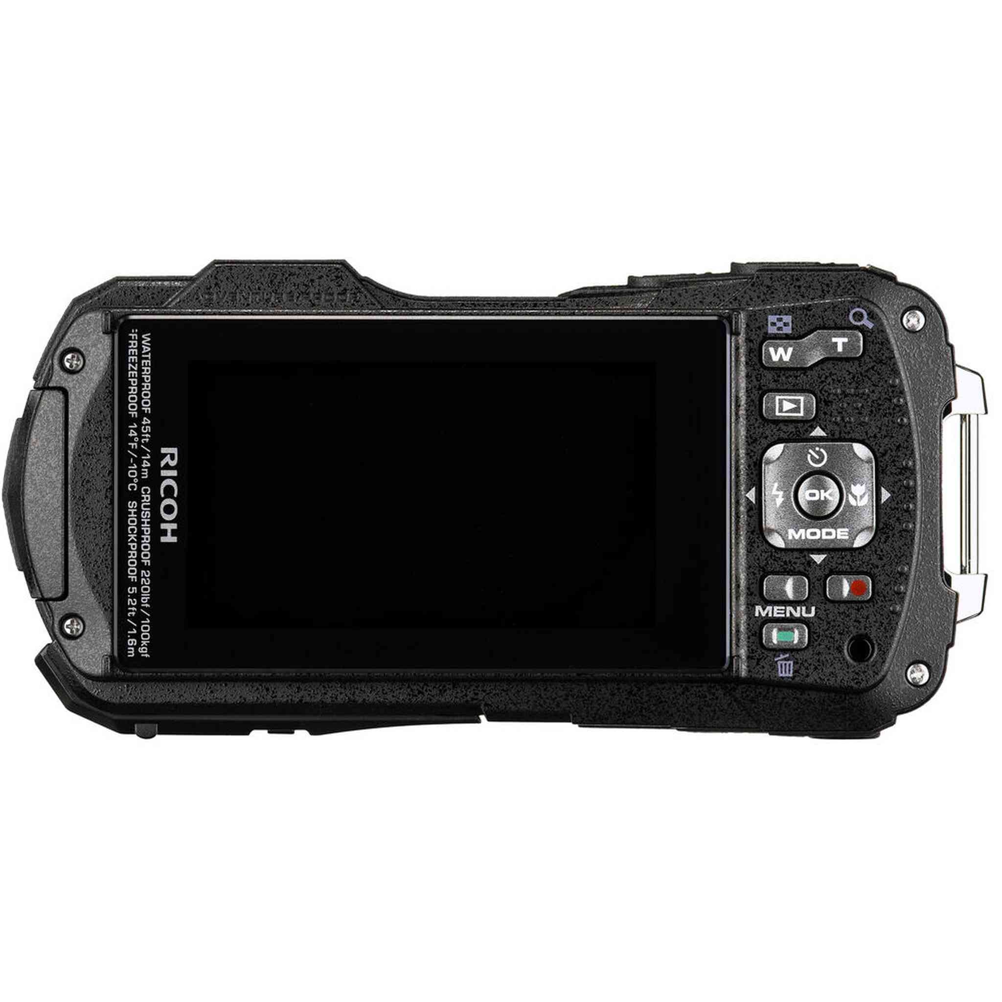 Ricoh WG-80 Waterproof Digital Camera Black with Accessories
