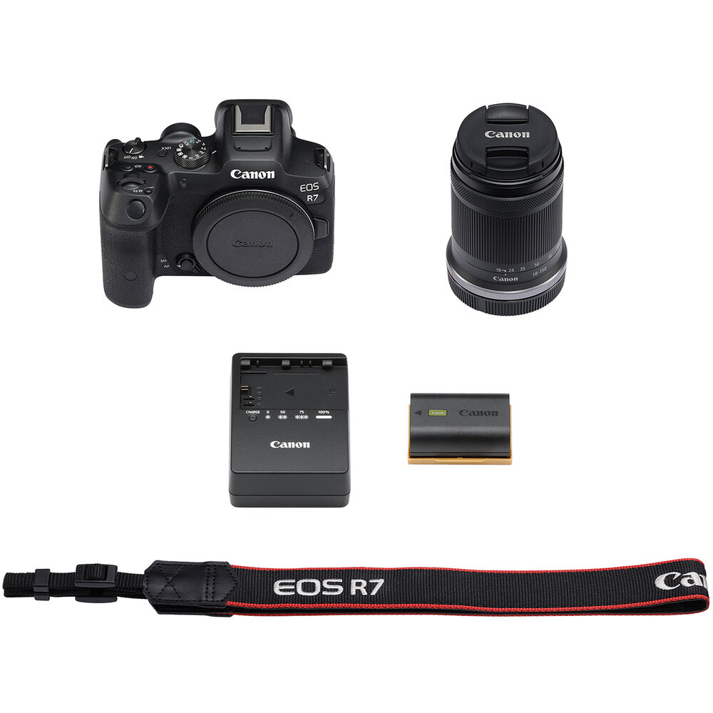 Canon EOS R7 Mirrorless Camera W/ 18-150mm Lens + Canon EF 50mm Lens + More