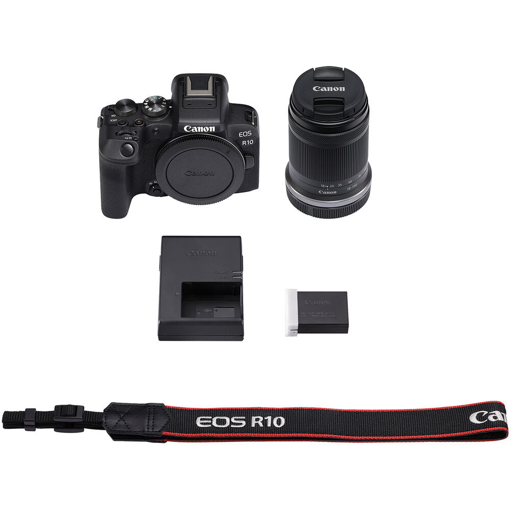 Canon EOS R10 Mirrorless Camera with 18-150mm Lens + 2 x 64GB TOUGH Card + More