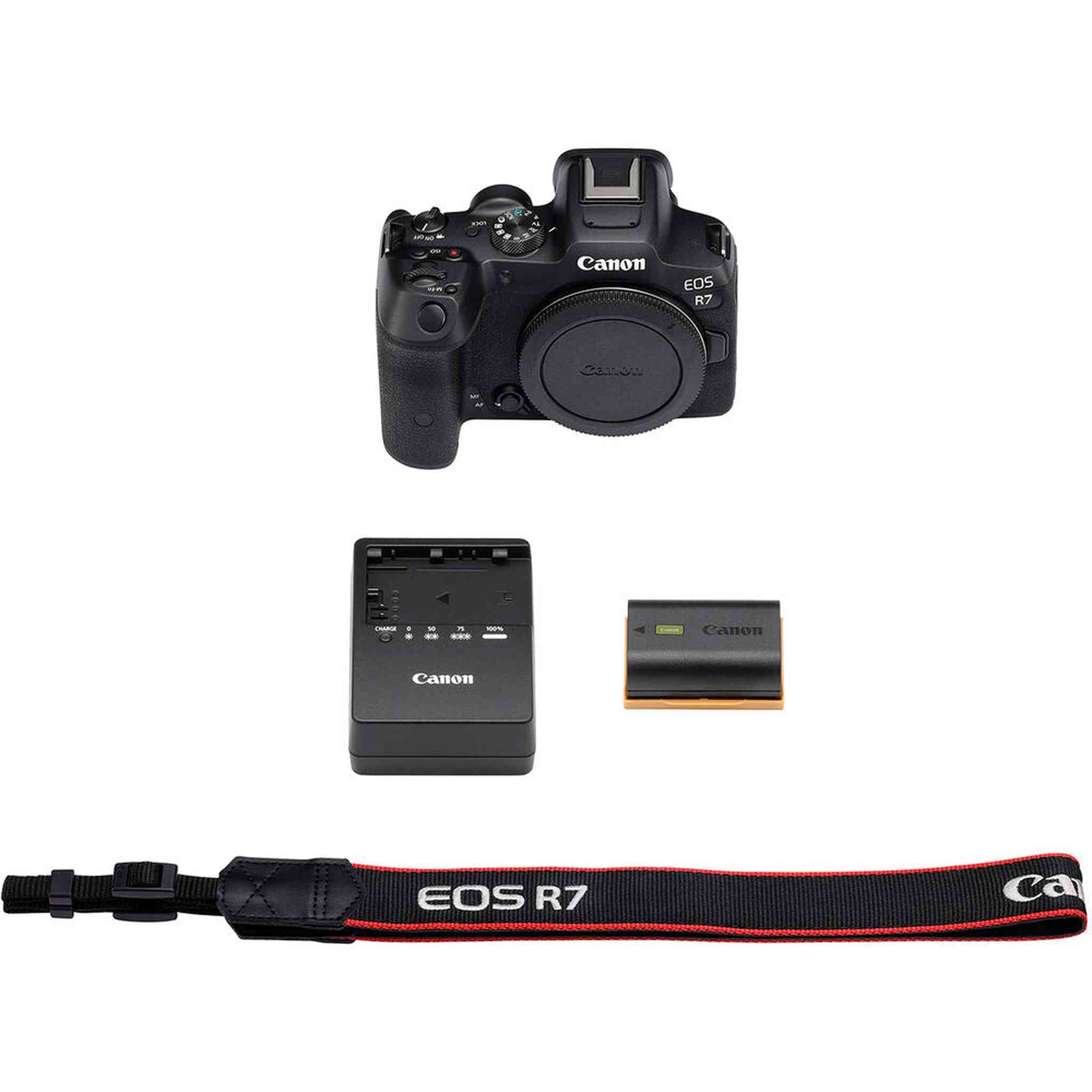 Canon EOS R7 Mirrorless Camera + Canon 24-70mm Lens + 64GB Card + Bag + More