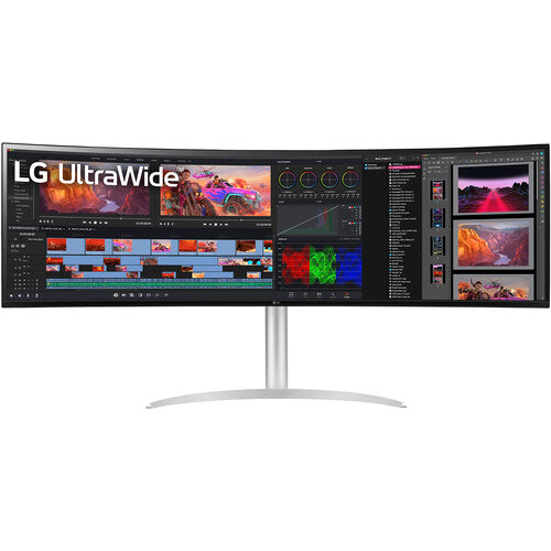 LG 49WQ95C-W UltraWide 49 Inch Curved Gaming Monitor 144hz 5120x1440 Bundle