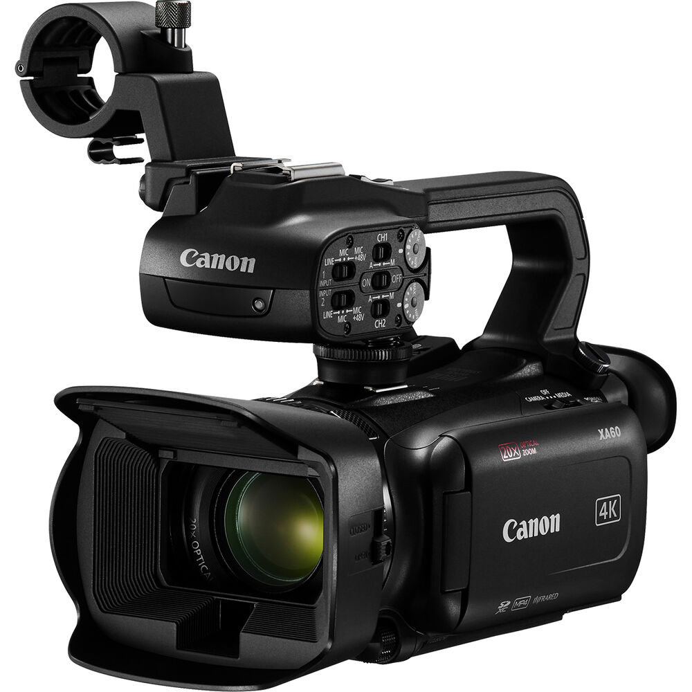 Canon XA60 Professional UHD 4K Camcorder + 64GB Memory Card + BP828 Battery Starter Bundle