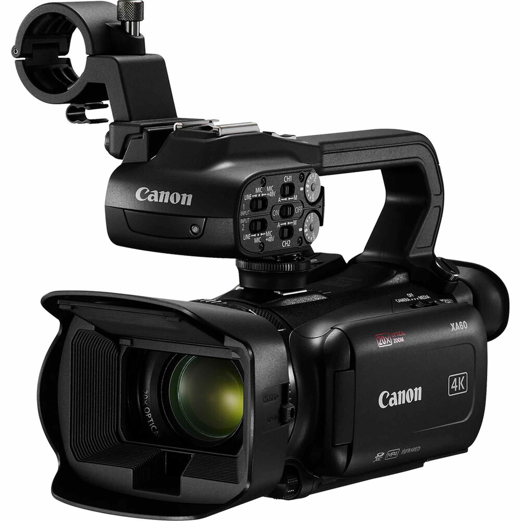 Canon XA60 Professional UHD 4K Camcorder + 4K Monitor + Pro Mic + 2 x 64GB + More - Reconditioned Canon