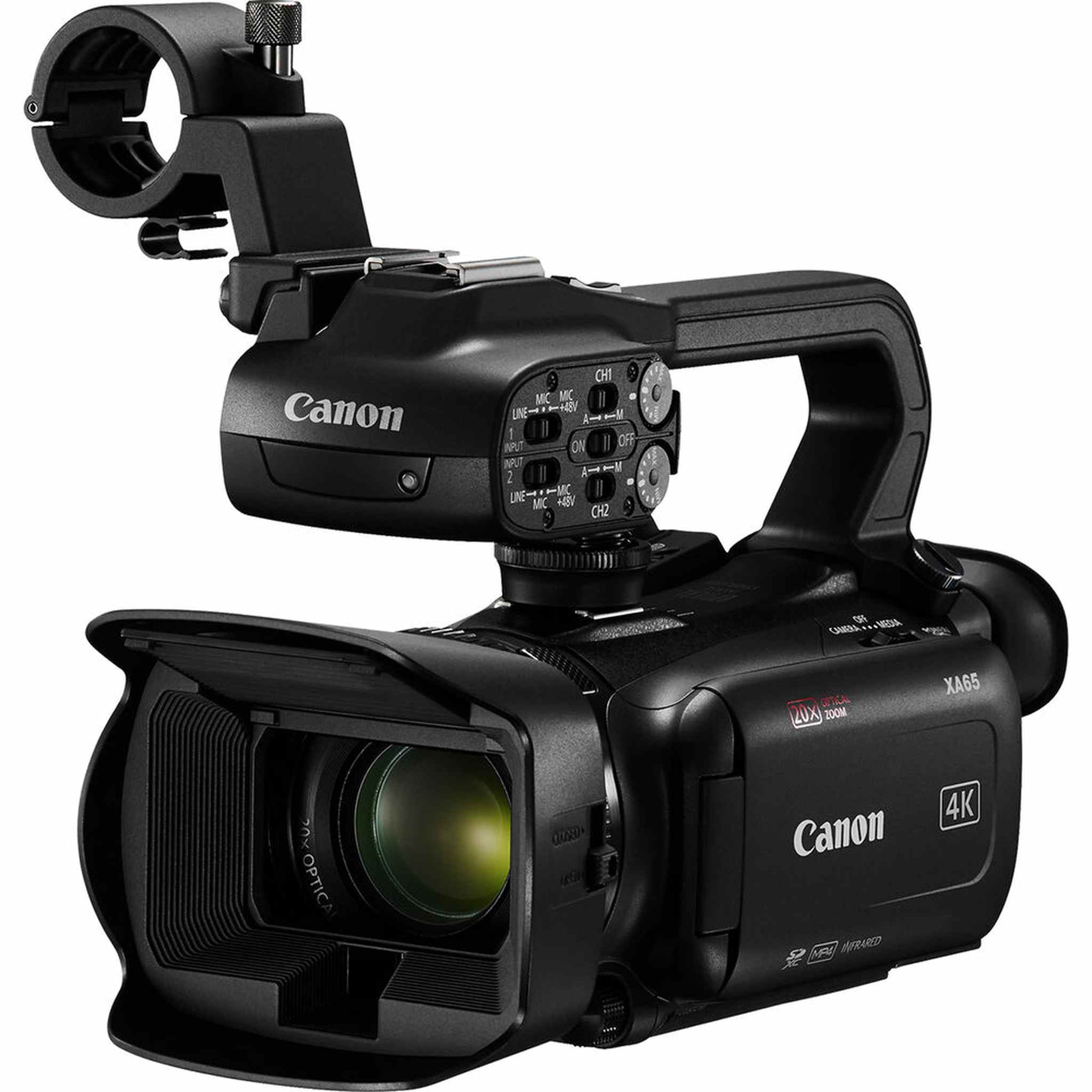 Canon XA65 Professional UHD 4K Camcorder + 4K Monitor + Pro Mic + 2 x 64GB + More International Model