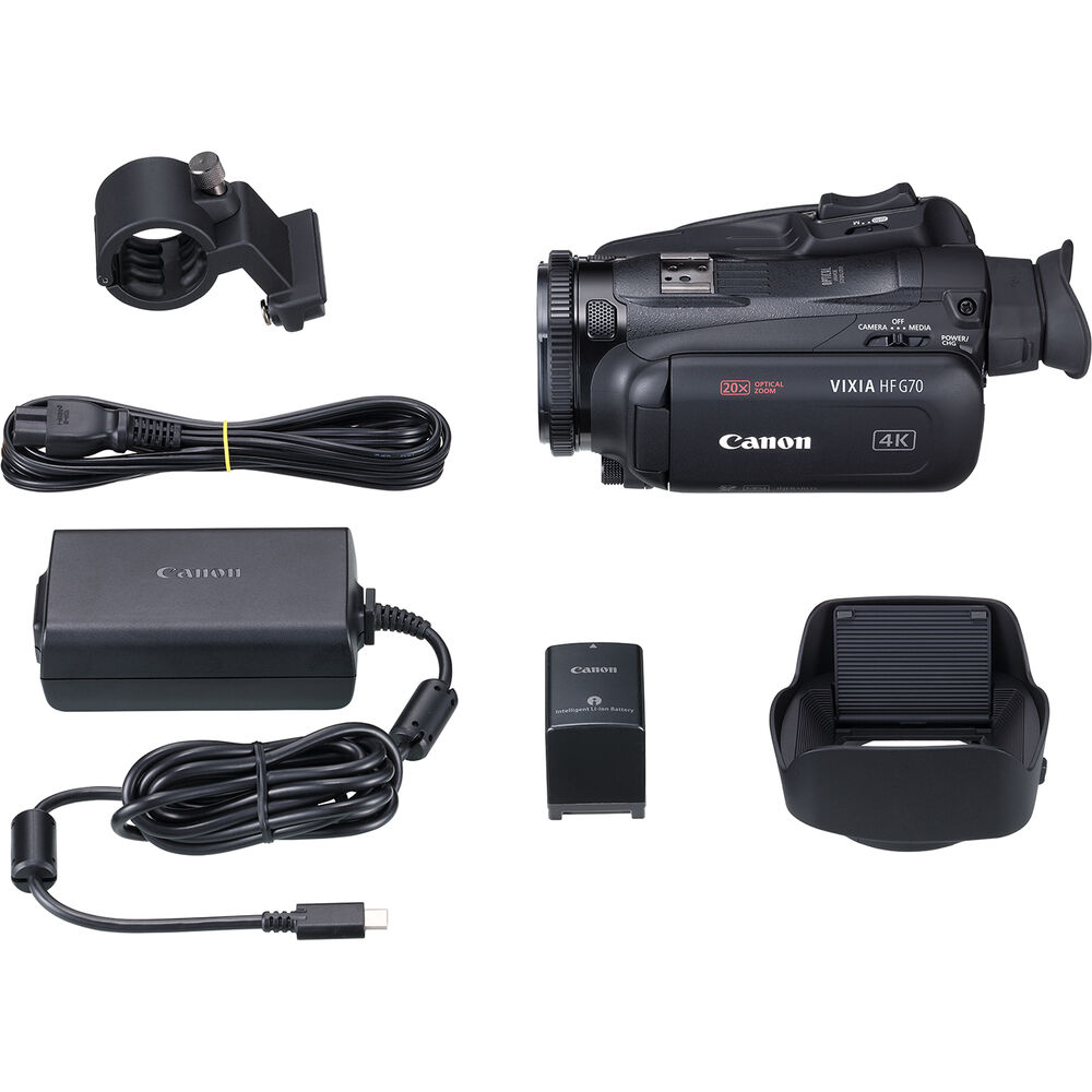 Canon Vixia HF G70 UHD 4K Camcorder + 64GB Memory Card + BP828 Battery + More