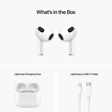 Apple AirPods with Lightning Charging 3rd Gen with Cable Ties + 2-Chargers