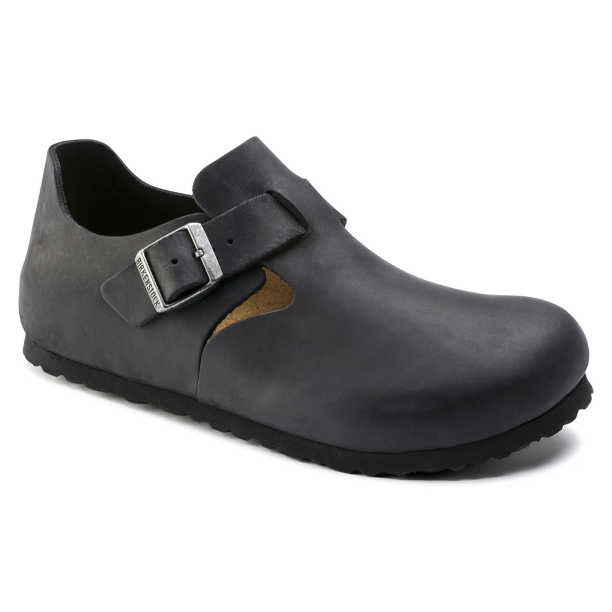 Birkenstock Unisex London Leather Black Shoes 6 W / 4 M US