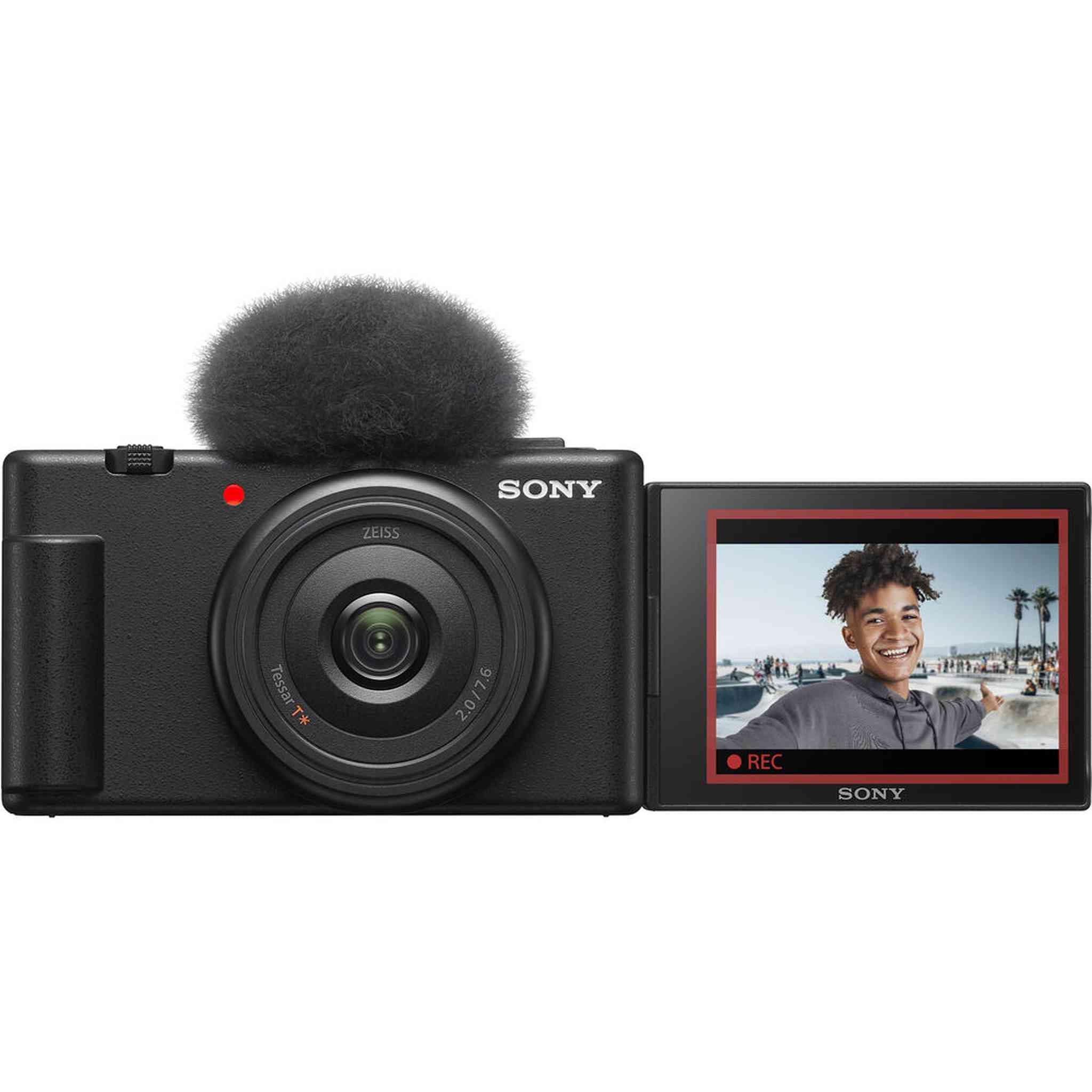 Sony ZV-1F Vlogging Camera Black ZV1F/B + Case + 64GB Card + Tripod + More Sony