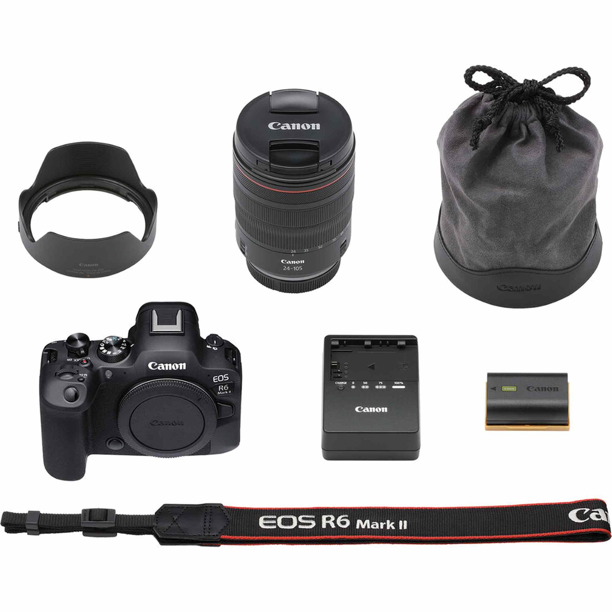 Canon EOS R6 Mark II Mirrorless Camera with 24-105mm f/4 Lens 5666C011 - Pro Bundle - Reconditioned Canon