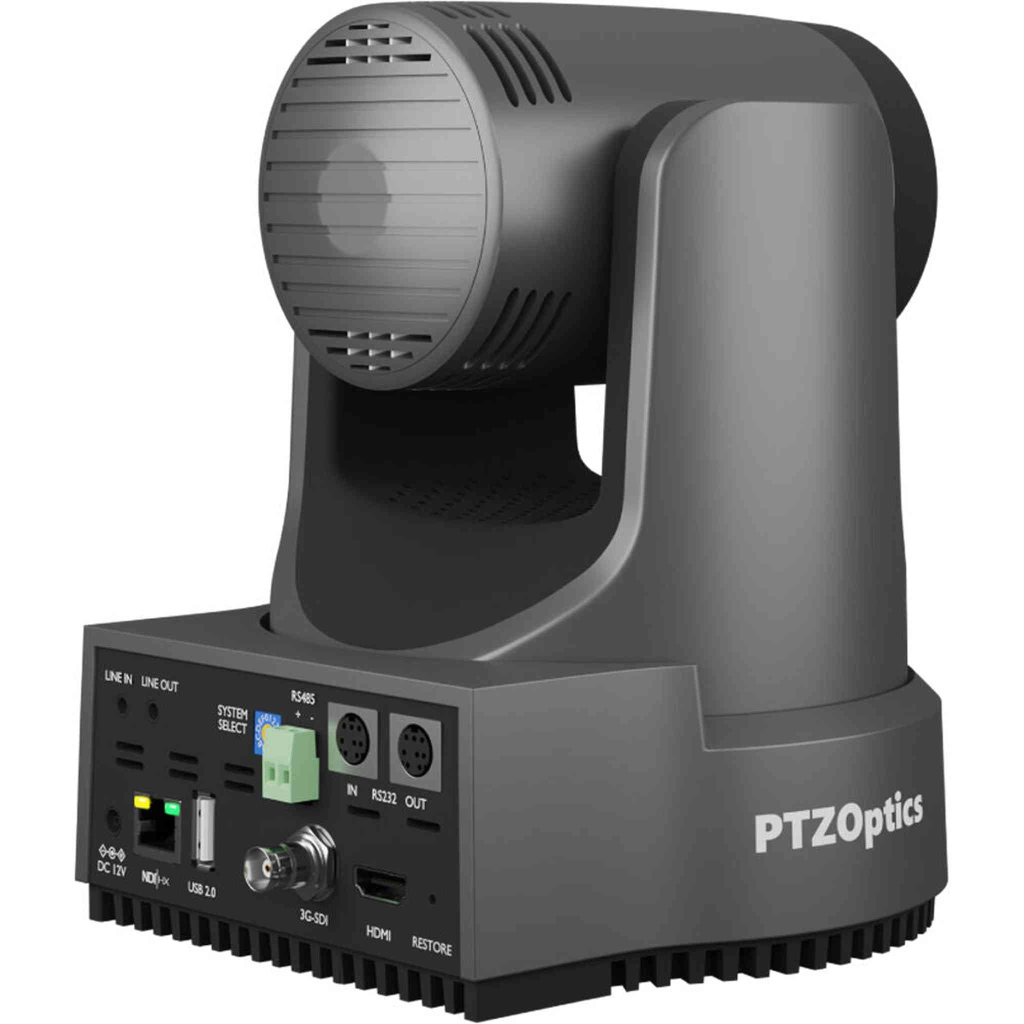PTZOptics Move 4K PTZ Camera with 12x Zoom Gray PT12X-4K-GY-G3 + PT-JOY-G4 Controller + Wall Mount