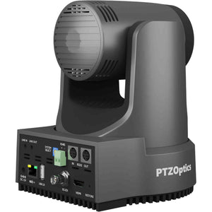 PTZOptics Move 4K PTZ Camera with 12x Zoom Gray PT12X-4K-GY-G3 + PT-JOY-G4 Controller + Wall Mount