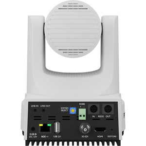 PTZOptics Move 4K PTZ Camera with 12x Zoom White PT12X-4K-WH-G3 + SuperJoy PTZ Controller