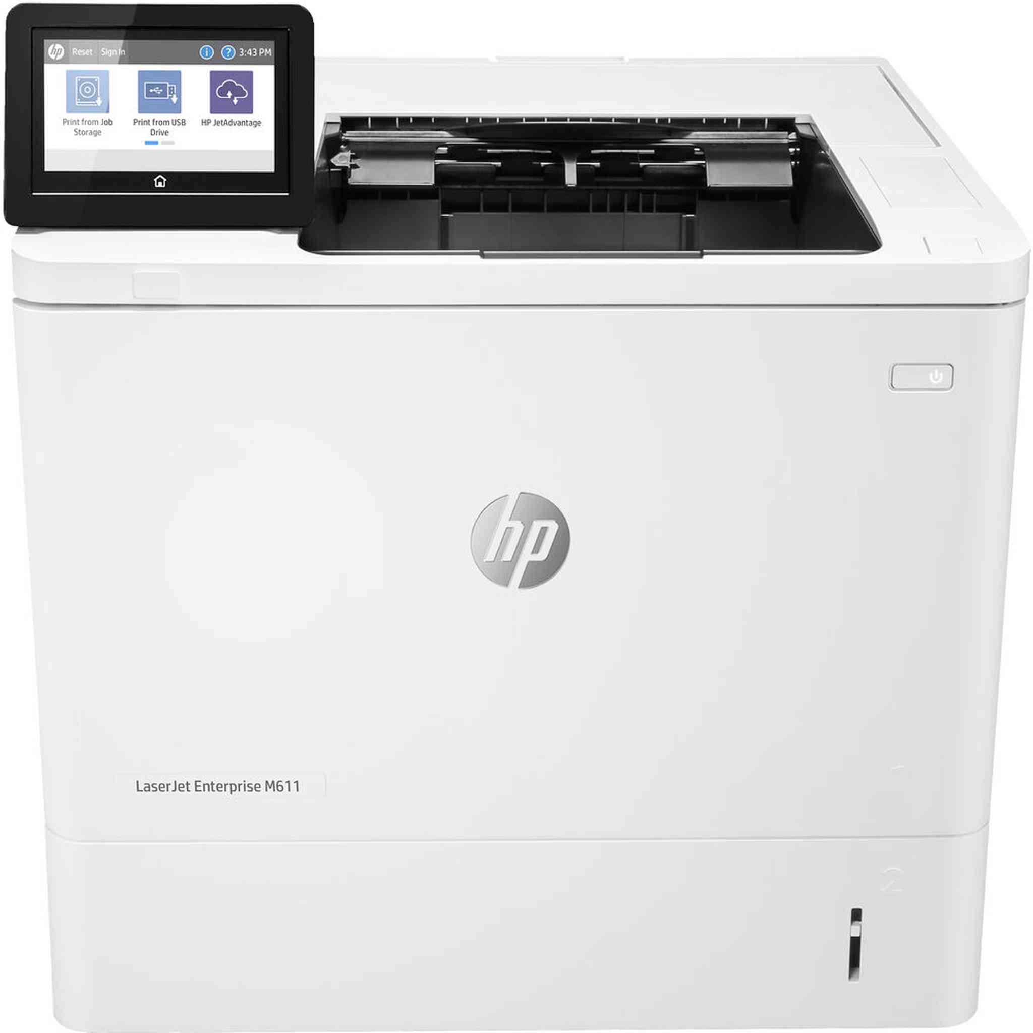 HP M611dn Laserjet Enterprise B & W - Duplex - Printer + Printer Cable + More