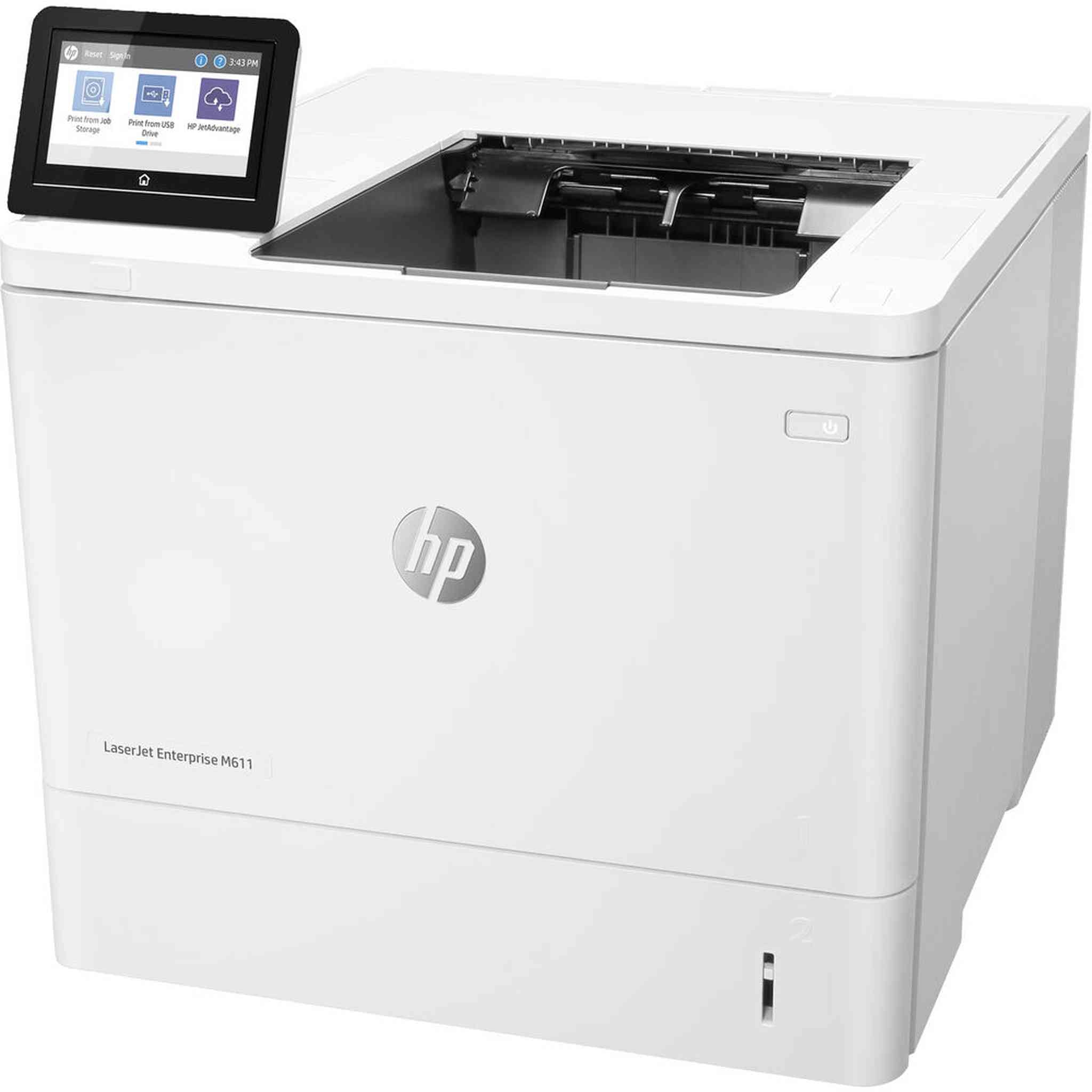 HP M611dn Laserjet Enterprise B & W - Duplex - Printer + Printer Cable + More