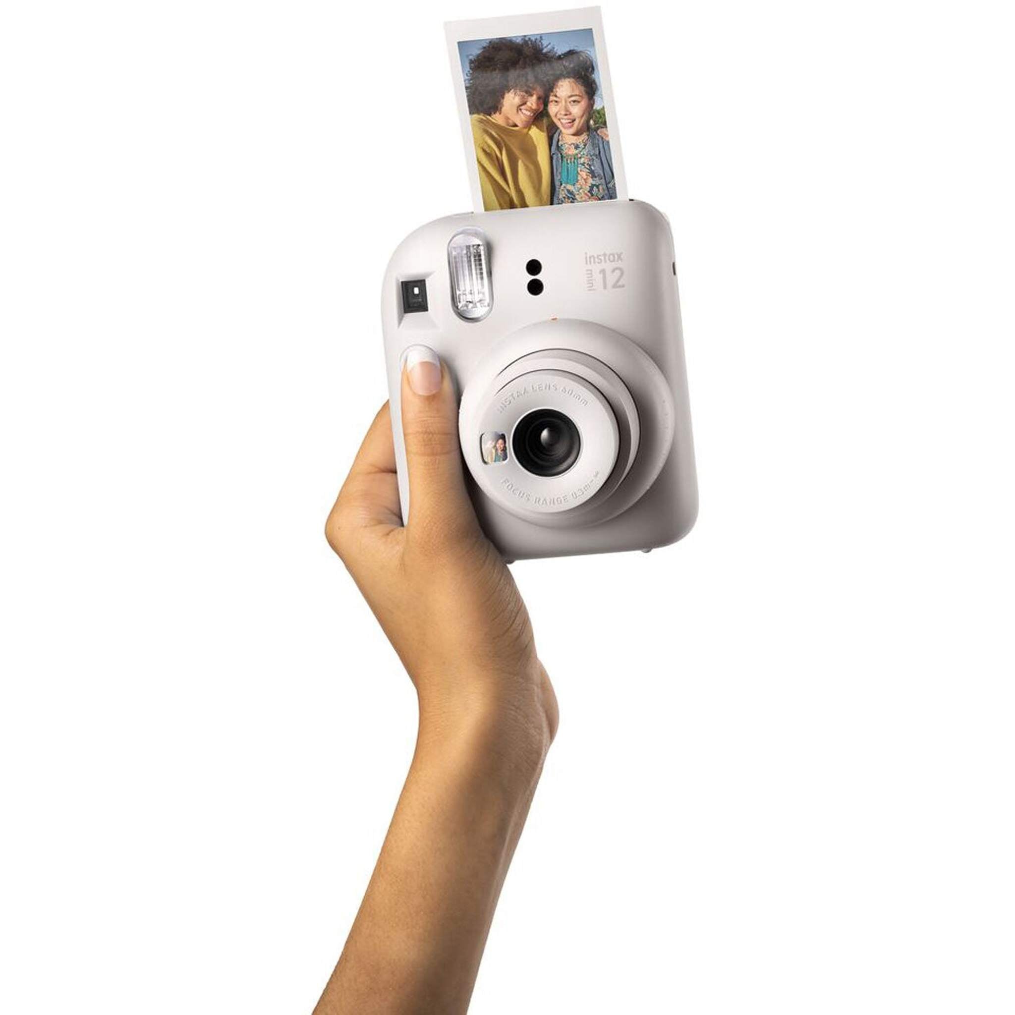 FUJIFILM INSTAX MINI 12 Instant Film Camera with Instant Film - Clay White
