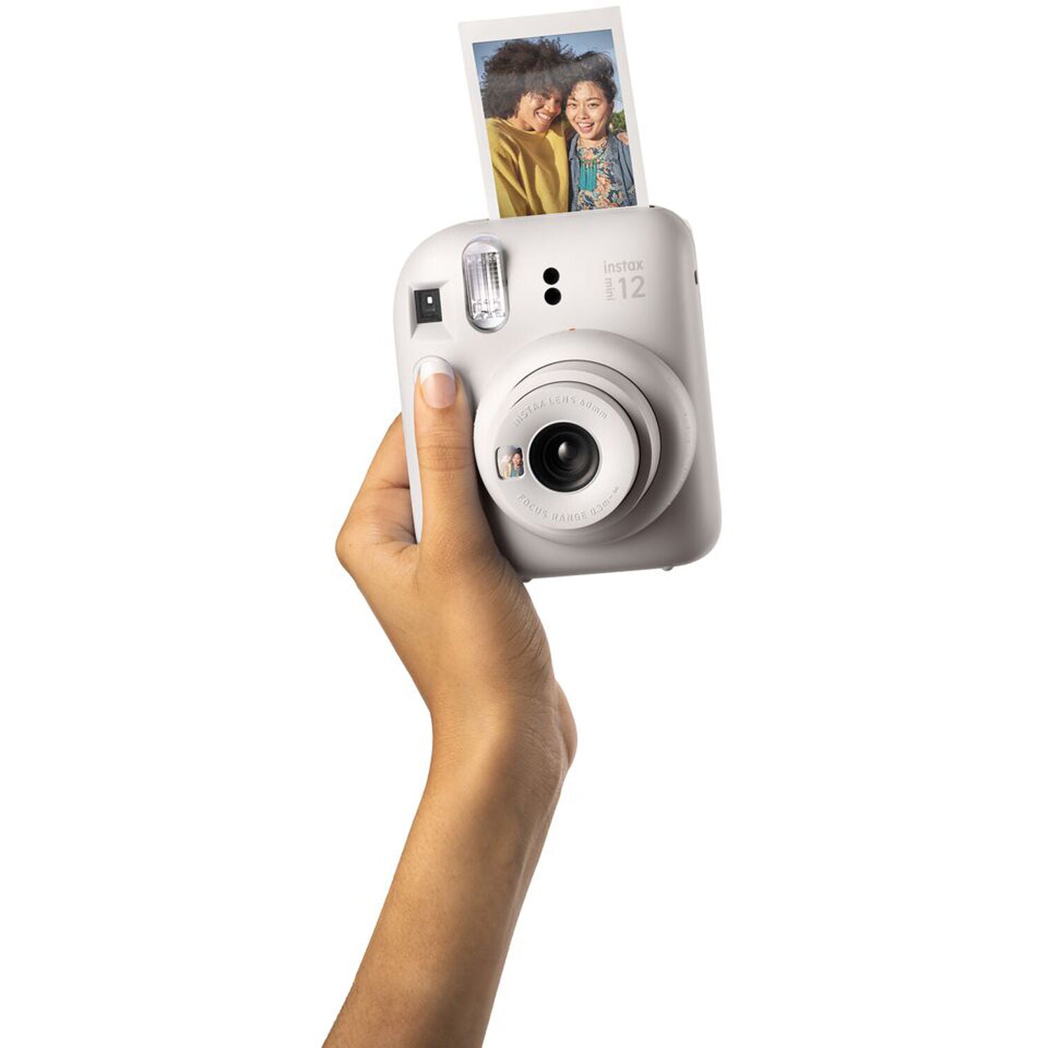 FUJIFILM INSTAX MINI 12 Instant Film Camera with Instant Film - Clay White