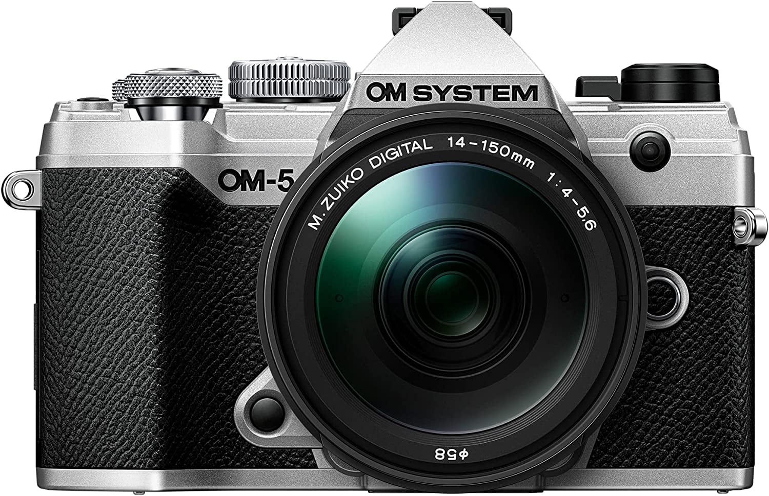 OM System OM-5 Black Micro Four Thirds System Camera w/ 14-150mm f4.0-5.6 II Silver