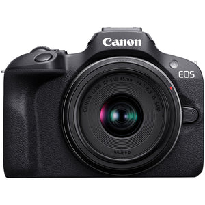 Canon EOS R100 Mirrorless Camera with 18-45mm Lens + Bag + 64GB Card + LPE17 Battery + More