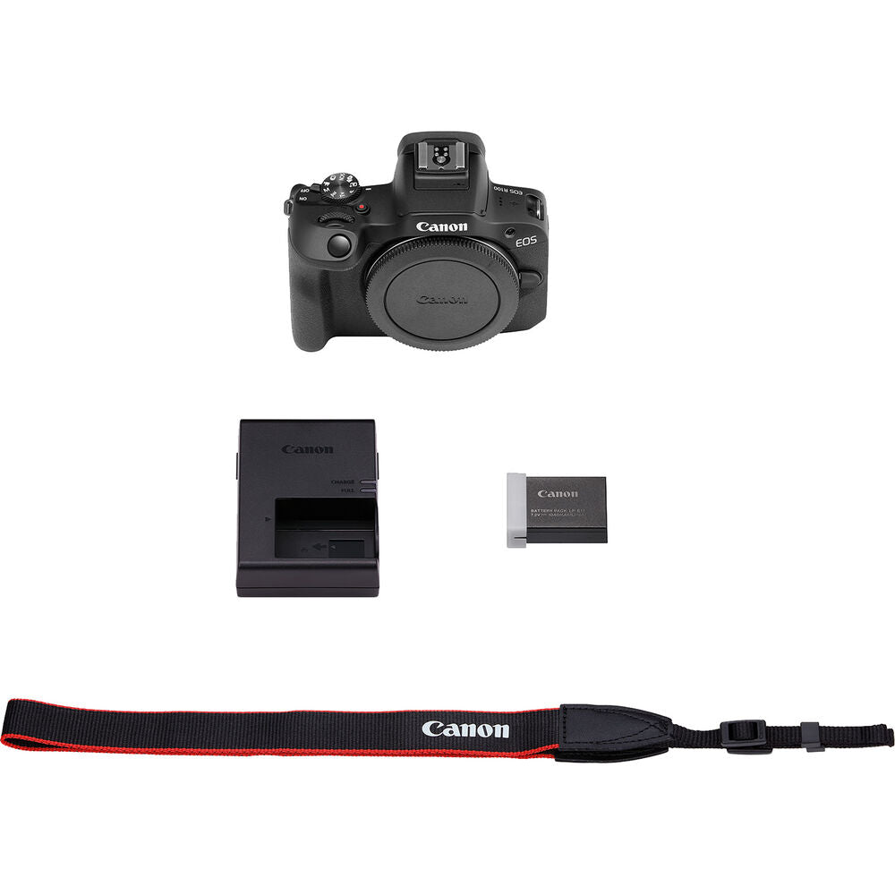 Canon EOS R100 Mirrorless Camera 6052C002 + Bag + 64GB Card + LPE17 Battery + More