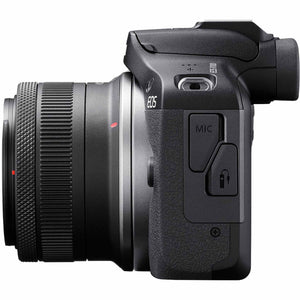 Canon EOS R100 Mirrorless Camera with 18-45mm Lens + Rode Mic + Filter Kit + More Canon