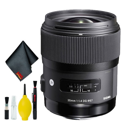 Sigma 35mm f/1.4 DG HSM Art Lens for Nikon F (Intl) Standard Bundle