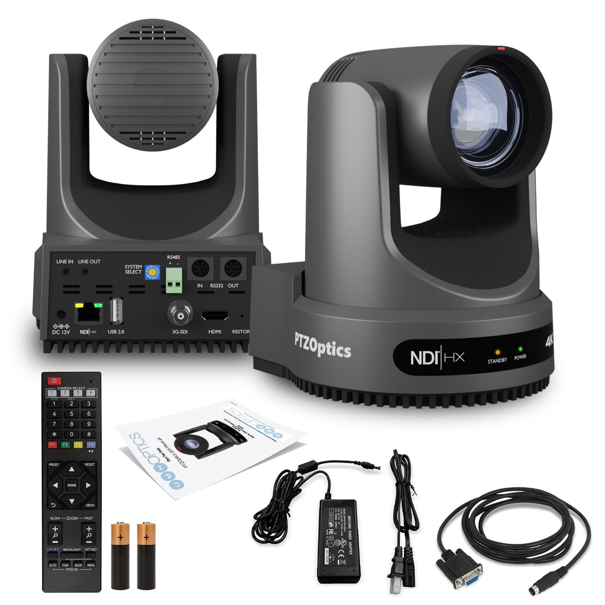 PTZOptics Move 4K PTZ Camera with 20x Zoom Gray PT20X-4K-GY-G3 PTZOptics