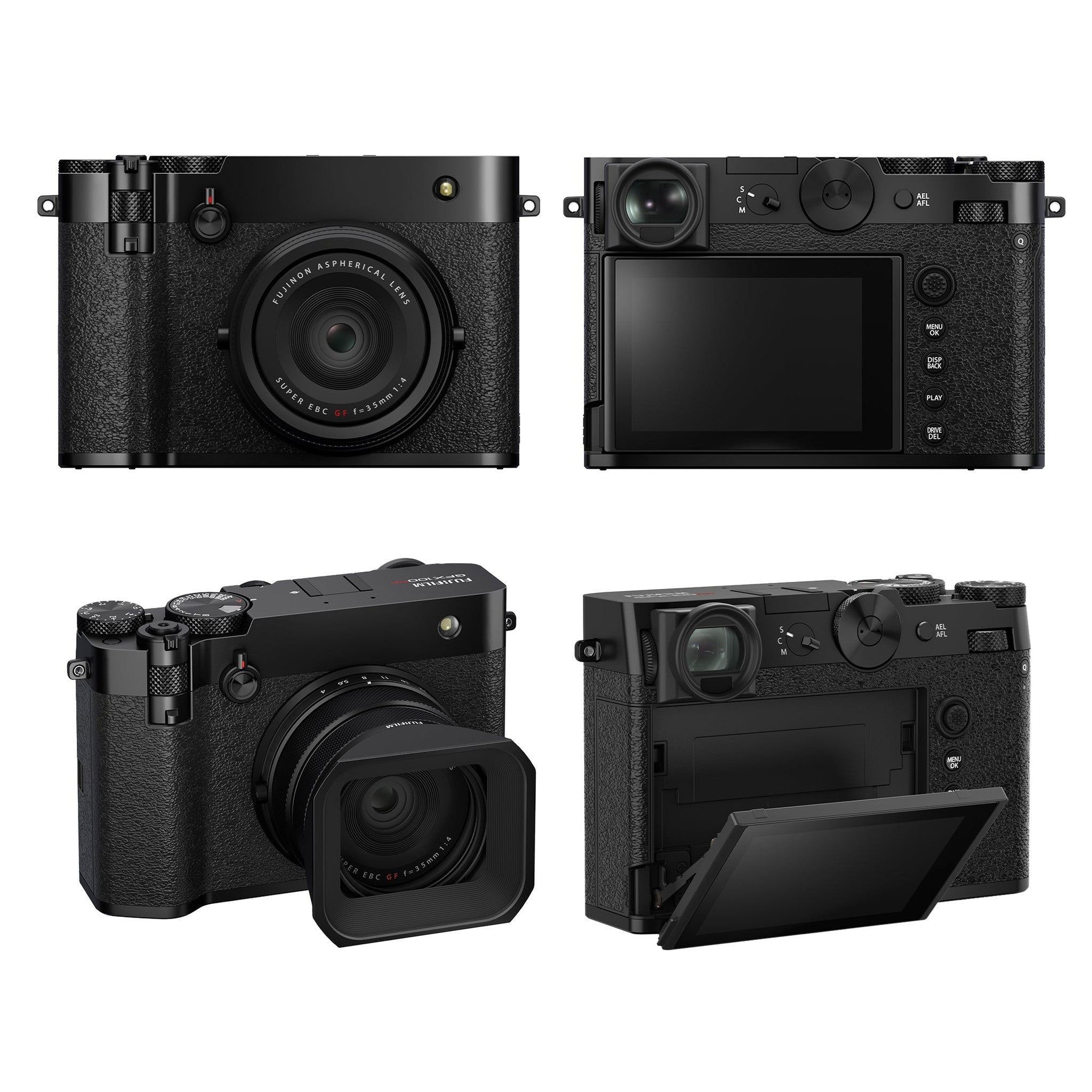 FUJIFILM GFX100RF 102MP Mirrorless Digital Camera Compact Rangefinder Style- Black