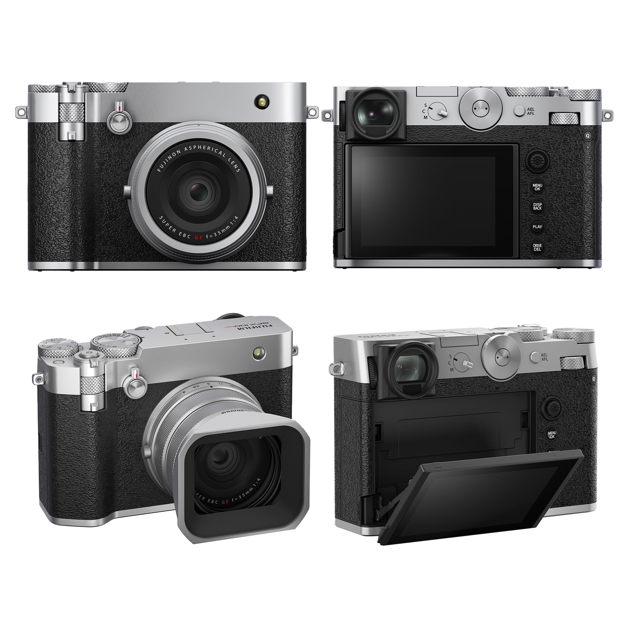 FUJIFILM GFX100RF 102MP Mirrorless Digital Camera Compact Rangefinder Style- Silver