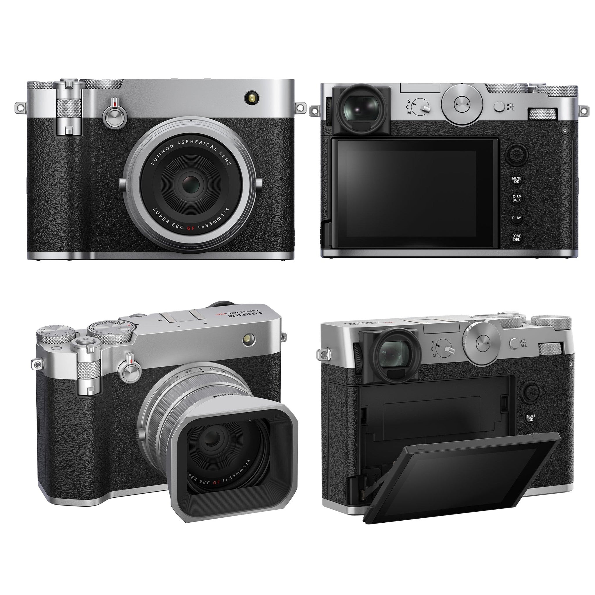 FUJIFILM GFX100RF 102MP Large Format Mirrorless Digital Camera Silver Fujifilm