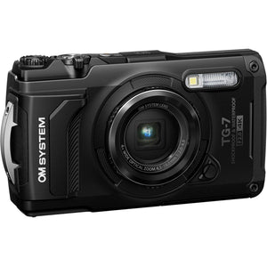 OM SYSTEM Tough TG-7 Digital Camera Bundle Black V110030BU000 + 64GB Card + Case