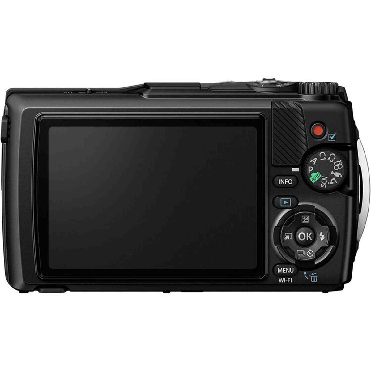 OM SYSTEM Tough TG-7 Digital Camera Bundle Black + 64GB Card + Case + Battery