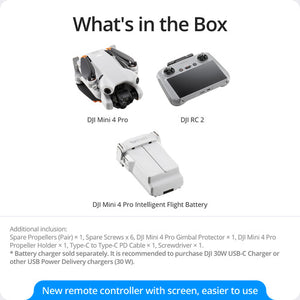 DJI Mini 4 Pro Drone with RC 2 Controller Accessory Bundle