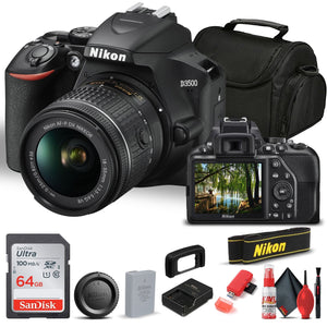 Nikon D3500 DSLR Camera with 18-55mm Lens 1590 Starter Bundle