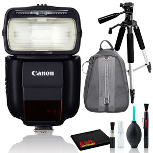 Canon Speedlite 430EX III-RT Intl Model with Aluminum Tripod and Backpack